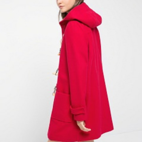 Mango Women Red Wool Duffle Coat Extra Small - Picture 3 of 10